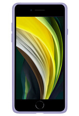 BASEY. Hoes Geschikt voor iPhone 8 Hoesje Siliconen Back Cover Case - Hoesje Geschikt voor iPhone 8 Hoes Cover Hoesje - Lila