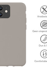 Nomfy Hoesje Geschikt voor iPhone 11 Hoesje Siliconen Cover Case - Hoes Geschikt voor iPhone 11 Hoes Back Case - 2-PACK - Grijs