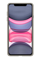 NoXx Hoes Geschikt voor iPhone 11 Pro Max Hoesje Cover Siliconen Back Case Hoes - Grijs - 2x