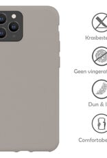 NoXx Hoes Geschikt voor iPhone 11 Pro Max Hoesje Cover Siliconen Back Case Hoes - Grijs