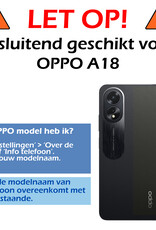 Nomfy Hoesje Geschikt voor OPPO A18 Hoesje Shock Proof Cover Case Shockproof Met Screenprotector - Hoes Geschikt voor OPPO A18 Hoes Siliconen Back Case - Transparant