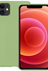 BASEY. Hoes Geschikt voor iPhone 11 Hoesje Siliconen Back Cover Case - Hoesje Geschikt voor iPhone 11 Hoes Cover Hoesje - Groen