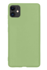BASEY. Hoes Geschikt voor iPhone 11 Hoesje Siliconen Back Cover Case - Hoesje Geschikt voor iPhone 11 Hoes Cover Hoesje - Groen