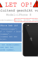 BASEY. Hoes Geschikt voor iPhone 8 Hoesje Siliconen Back Cover Case - Hoesje Geschikt voor iPhone 8 Hoes Cover Hoesje - Geel