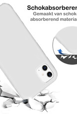 BASEY. Hoes Geschikt voor iPhone 11 Hoesje Siliconen Back Cover Case - Hoesje Geschikt voor iPhone 11 Hoes Cover Hoesje - Wit - 2 Stuks