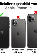 BASEY. Hoes Geschikt voor iPhone 11 Hoesje Siliconen Back Cover Case - Hoesje Geschikt voor iPhone 11 Hoes Cover Hoesje - Wit - 2 Stuks