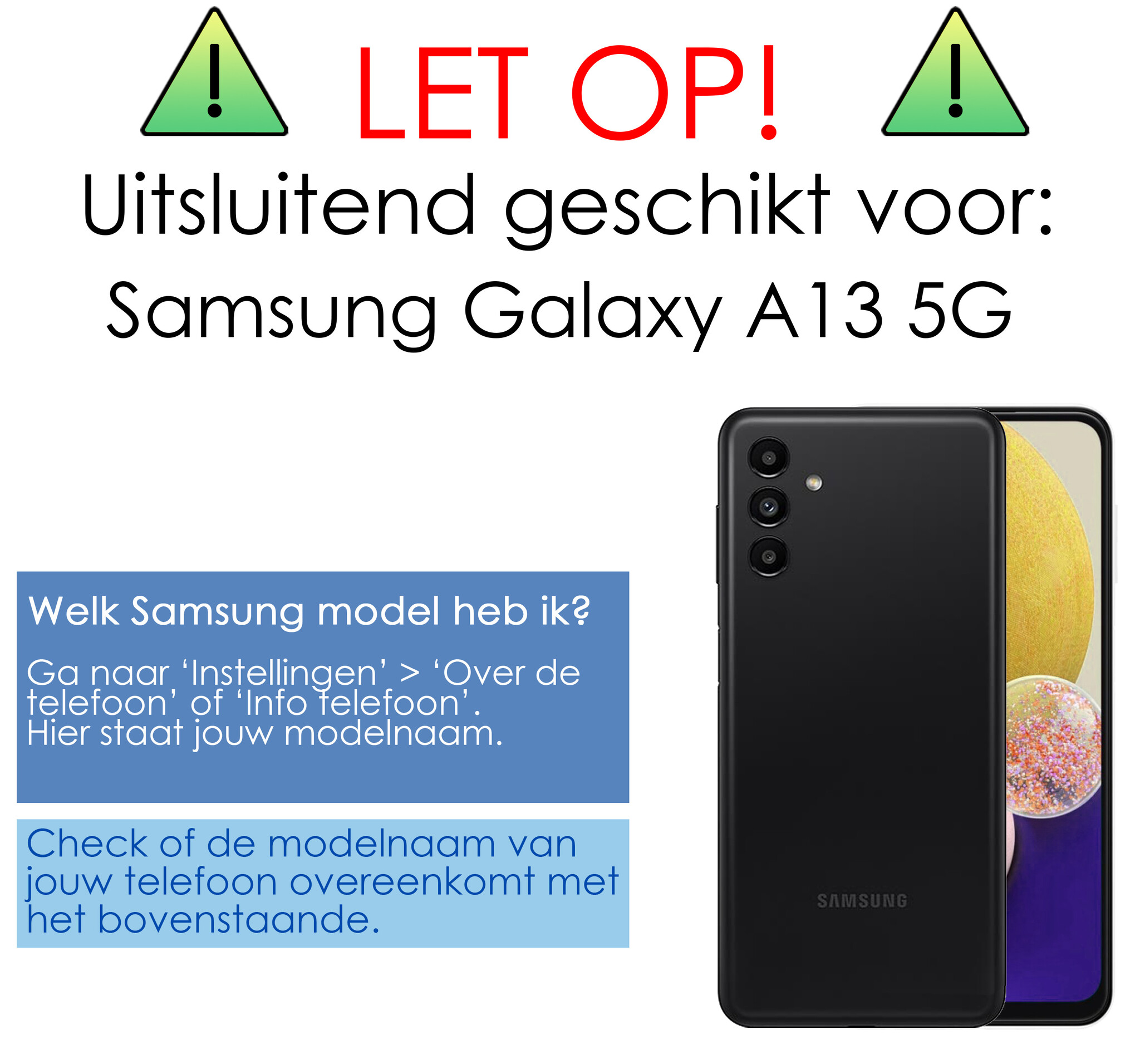 NoXx Hoes Geschikt voor Samsung A13 5G Hoesje Transparant Met Telefoonkoord Cover Shock Proof Case Koord Hoes