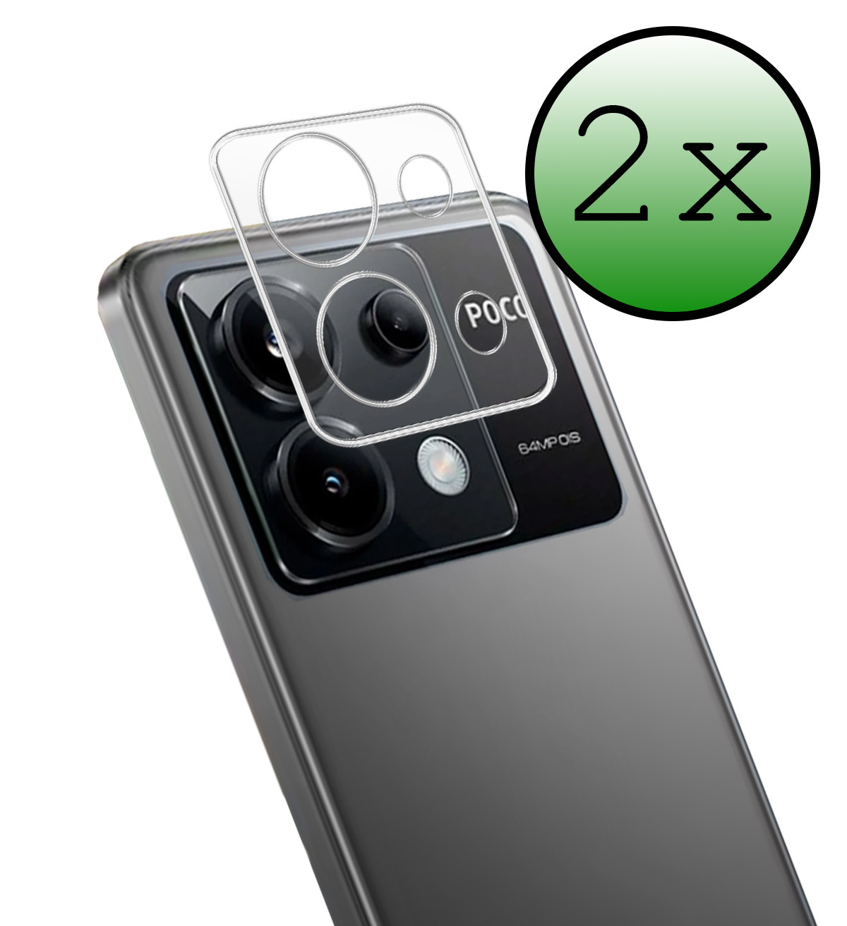 BASEY. Screenprotector Geschikt voor Xiaomi Poco X6 Camera Screenprotector Tempered Glass Beschermglas Camera - Screenprotector Geschikt voor Xiaomi Poco X6 5G Camera Screen Protector - 2 Stuks