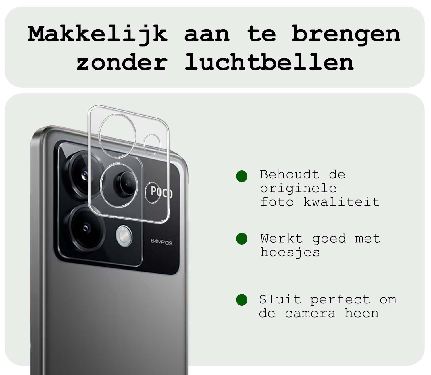 BASEY. Screenprotector Geschikt voor Xiaomi Poco X6 Camera Screenprotector Tempered Glass Beschermglas Camera - Screenprotector Geschikt voor Xiaomi Poco X6 5G Camera Screen Protector - 3 Stuks
