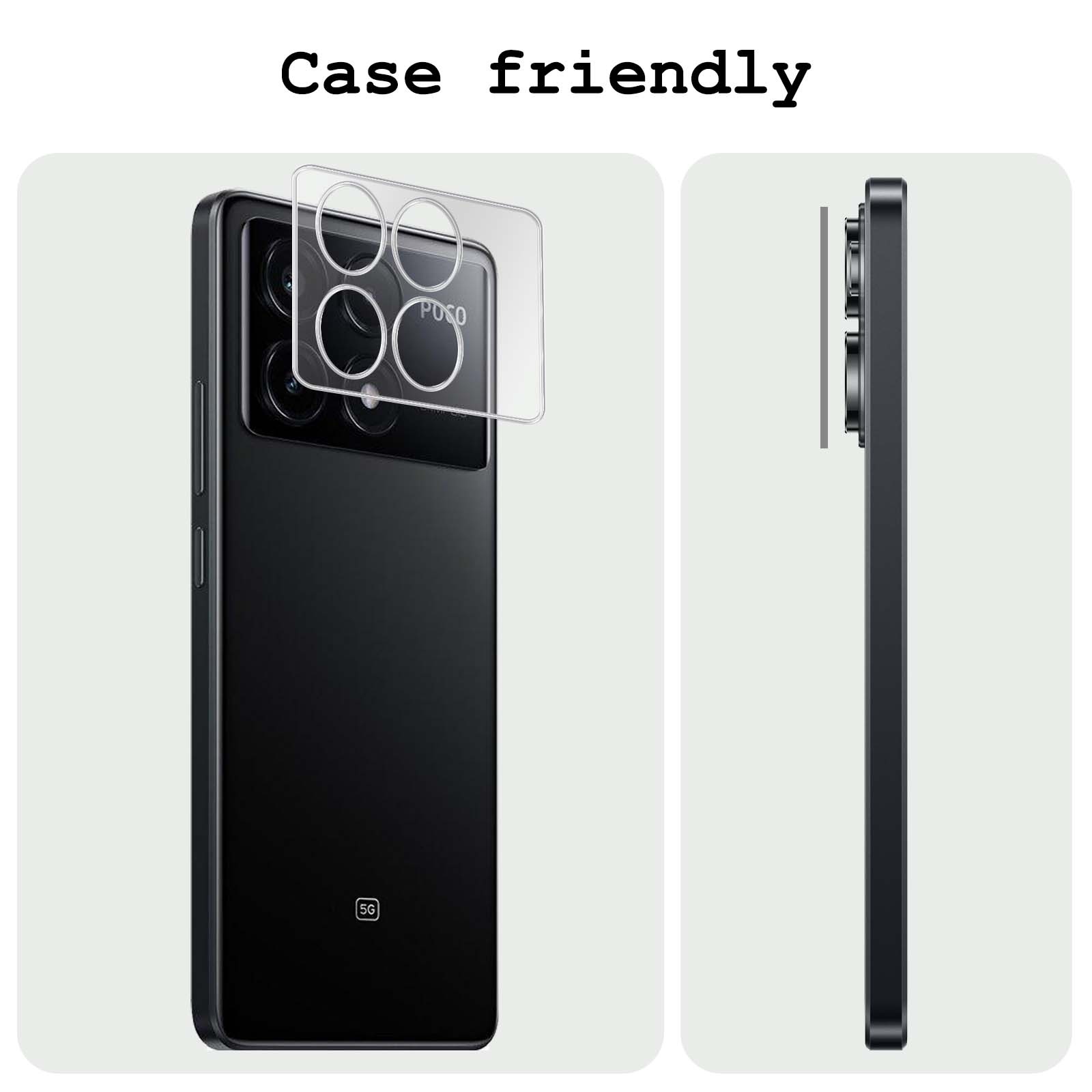 BASEY. Screenprotector Geschikt voor Xiaomi Poco X6 Pro 5G Camera Screenprotector Tempered Glass Beschermglas Camera - Screenprotector Geschikt voor Xiaomi Poco X6 Pro Camera Screen Protector