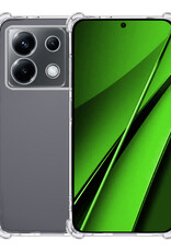BASEY. Hoes Geschikt voor Xiaomi Poco X6 Hoesje Shock Proof Case Hoes Siliconen - Hoesje Geschikt voor Xiaomi Poco X6 5G Hoes Cover Shockproof - Transparant