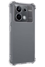 BASEY. Hoes Geschikt voor Xiaomi Poco X6 Hoesje Shock Proof Case Hoes Siliconen - Hoesje Geschikt voor Xiaomi Poco X6 5G Hoes Cover Shockproof - Transparant