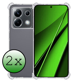 BASEY. BASEY. Xiaomi Poco X6 Hoesje Shockproof - Transparant - 2 PACK