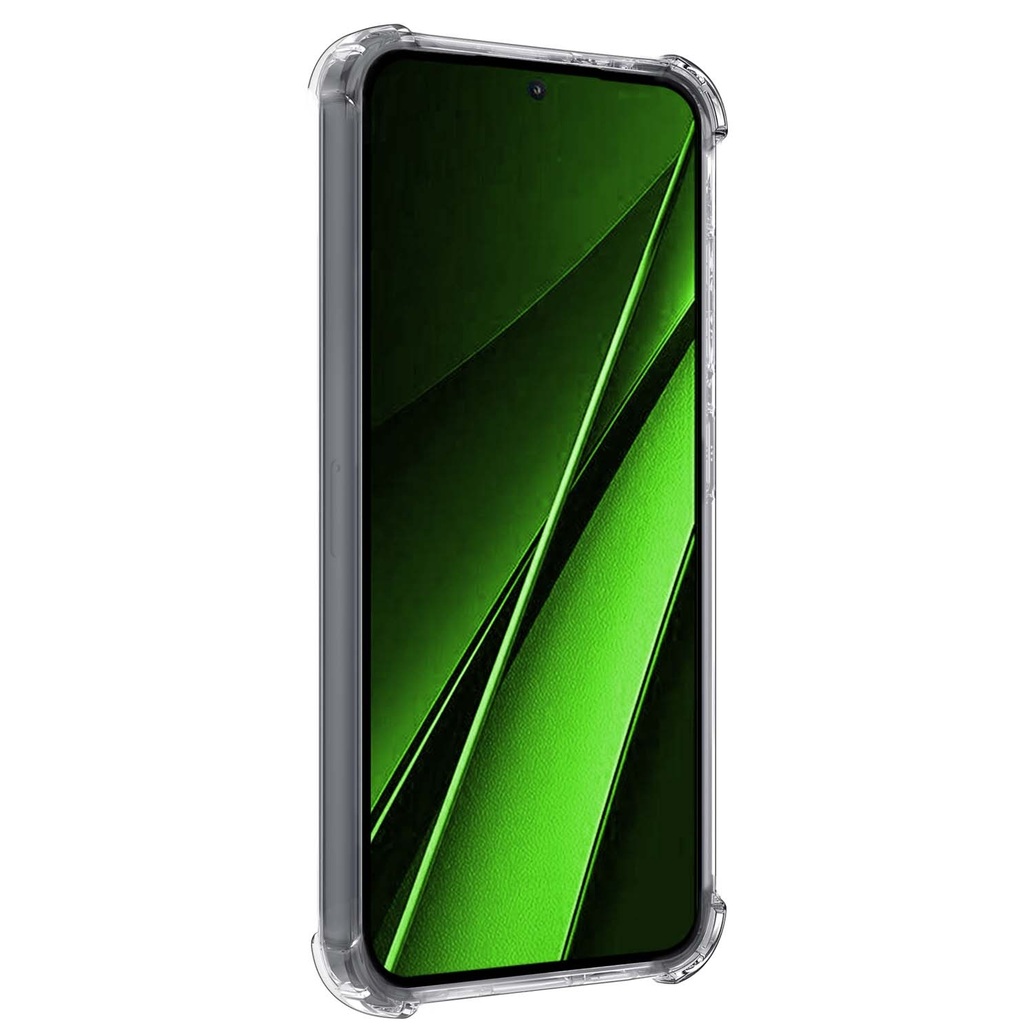 BASEY. Hoes Geschikt voor Xiaomi Poco X6 Hoesje Shock Proof Case Hoes Siliconen Met 2x Screenprotector - Hoesje Geschikt voor Xiaomi Poco X6 5G Hoes Cover Shockproof - Transparant