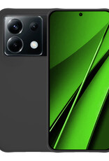BASEY. Hoes Geschikt voor Xiaomi Poco X6 Hoesje Siliconen Back Cover Case - Hoesje Geschikt voor Xiaomi Poco X6 5G Hoes Cover Hoesje - Zwart
