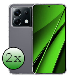 BASEY. BASEY. Xiaomi Poco X6 Hoesje Siliconen - Transparant - 2 PACK