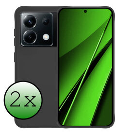 BASEY. BASEY. Xiaomi Poco X6 Hoesje Siliconen - Zwart - 2 PACK