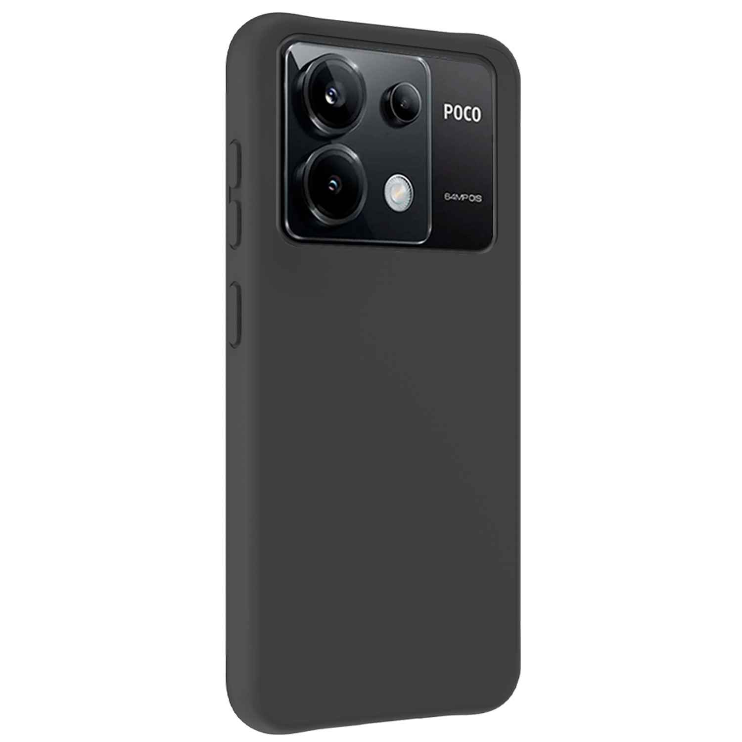 BASEY. Hoes Geschikt voor Xiaomi Poco X6 Hoesje Siliconen Back Cover Case - Hoesje Geschikt voor Xiaomi Poco X6 5G Hoes Cover Hoesje - Zwart - 2 Stuks