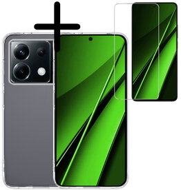 BASEY. BASEY. Xiaomi Poco X6 Hoesje Siliconen Met Screenprotector - Transparant