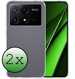 BASEY. BASEY. Xiaomi Poco X6 Pro Hoesje Siliconen - Transparant - 2 PACK