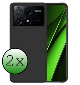 BASEY. BASEY. Xiaomi Poco X6 Pro Hoesje Siliconen - Zwart - 2 PACK