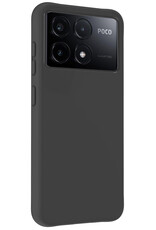 BASEY. Hoes Geschikt voor Xiaomi Poco X6 Pro 5G Hoesje Siliconen Back Cover Case - Hoesje Geschikt voor Xiaomi Poco X6 Pro Hoes Cover Hoesje - Zwart - 2 Stuks