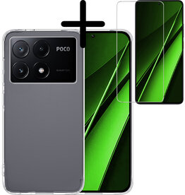 BASEY. BASEY. Xiaomi Poco X6 Pro Hoesje Siliconen Met Screenprotector - Transparant