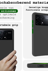 BASEY. Hoes Geschikt voor Xiaomi Poco X6 Pro 5G Hoesje Siliconen Back Cover Case Met Screenprotector - Hoesje Geschikt voor Xiaomi Poco X6 Pro Hoes Cover Hoesje - Zwart