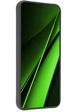 BASEY. Hoes Geschikt voor Xiaomi Poco X6 Pro 5G Hoesje Siliconen Back Cover Case Met Screenprotector - Hoesje Geschikt voor Xiaomi Poco X6 Pro Hoes Cover Hoesje - Zwart