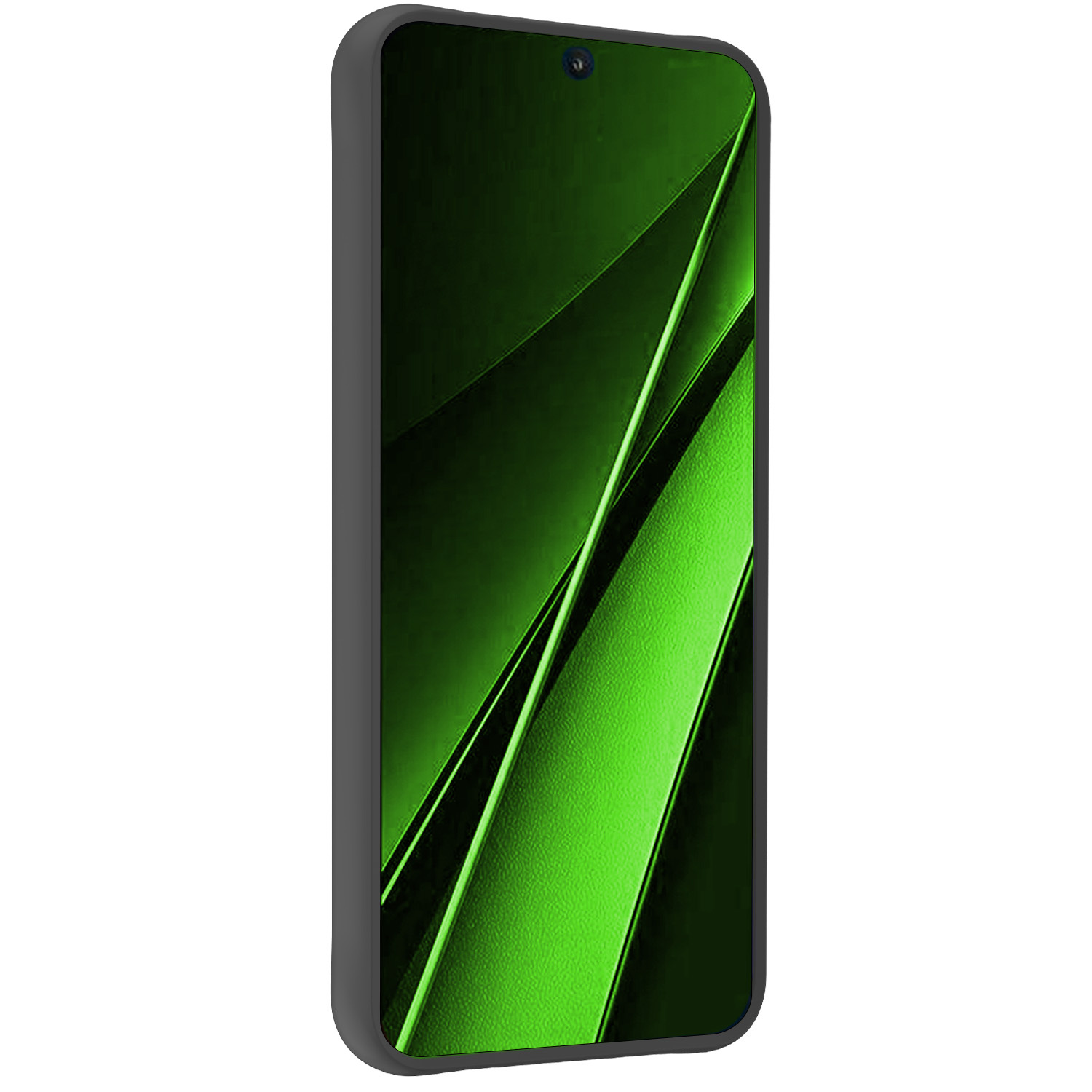 BASEY. Hoes Geschikt voor Xiaomi Poco X6 Pro 5G Hoesje Siliconen Back Cover Case Met 2x Screenprotector - Hoesje Geschikt voor Xiaomi Poco X6 Pro Hoes Cover Hoesje - Zwart