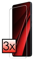 NoXx Screenprotector Geschikt voor Xiaomi Poco X6 Screenprotector Tempered Glass Gehard Glas Beschermglas - 3x