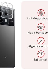 NoXx Screenprotector Geschikt voor Xiaomi Poco X6 Camera Screenprotector Gehard Glas - Screenprotector Geschikt voor Xiaomi Poco X6 5G Screenprotector Camera Tempered Glass - 3x
