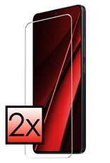 NoXx Screenprotector Geschikt voor Xiaomi Poco X6 Pro 5G Screenprotector Tempered Glass Gehard Glas Beschermglas - 2x