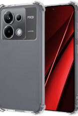 NoXx Hoes Geschikt voor Xiaomi Poco X6 Hoesje Siliconen Cover Shock Proof Back Case Shockproof Hoes - Transparant