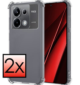 NoXx NoXx Xiaomi Poco X6 Hoesje Shockproof - Transparant - 2 PACK