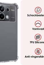 NoXx Hoes Geschikt voor Xiaomi Poco X6 Hoesje Siliconen Cover Shock Proof Back Case Shockproof Hoes - Transparant - 2x