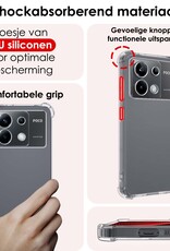 NoXx Hoes Geschikt voor Xiaomi Poco X6 Hoesje Siliconen Cover Shock Proof Back Case Shockproof Hoes - Transparant - 2x