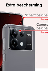 NoXx Hoes Geschikt voor Xiaomi Poco X6 Hoesje Cover Siliconen Back Case Hoes - Transparant