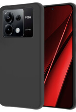 NoXx Hoes Geschikt voor Xiaomi Poco X6 Hoesje Cover Siliconen Back Case Hoes - Zwart