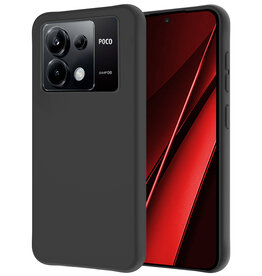 NoXx NoXx Xiaomi Poco X6 Hoesje Siliconen - Zwart