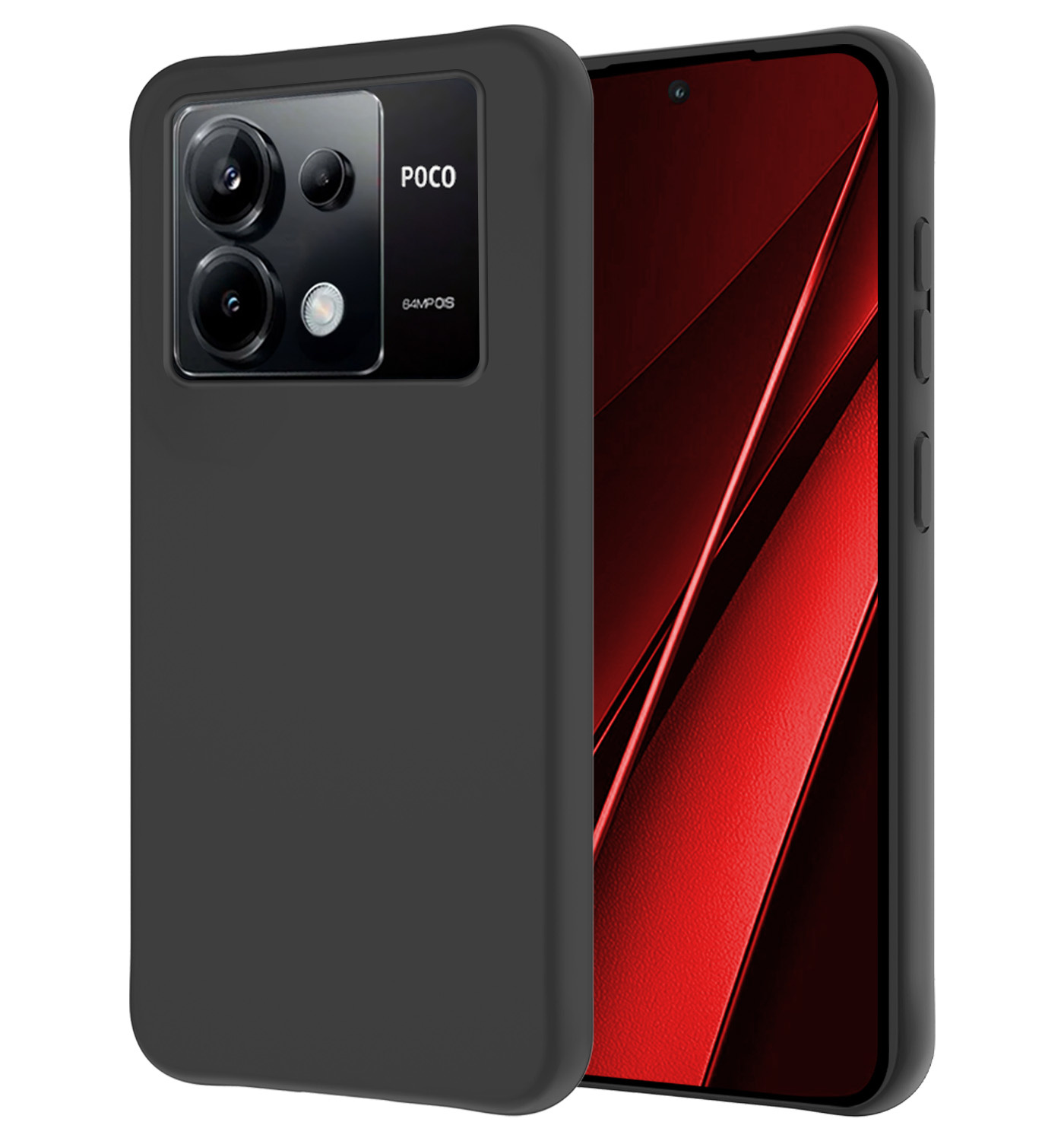 NoXx Hoes Geschikt voor Xiaomi Poco X6 Hoesje Cover Siliconen Back Case Hoes - Zwart