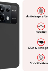 NoXx Hoes Geschikt voor Xiaomi Poco X6 Hoesje Cover Siliconen Back Case Hoes - Zwart