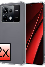 NoXx Hoes Geschikt voor Xiaomi Poco X6 Hoesje Cover Siliconen Back Case Hoes - Transparant - 2x