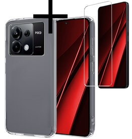 NoXx NoXx Xiaomi Poco X6 Hoesje Siliconen Met Screenprotector - Transparant