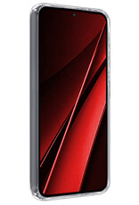 NoXx Hoes Geschikt voor Xiaomi Poco X6 Hoesje Cover Siliconen Back Case Hoes Met 2x Screenprotector - Transparant