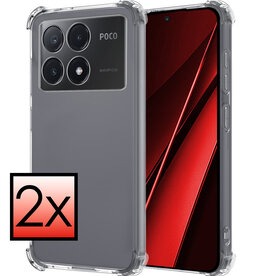 NoXx NoXx Xiaomi Poco X6 Pro Hoesje Shockproof - Transparant - 2 PACK