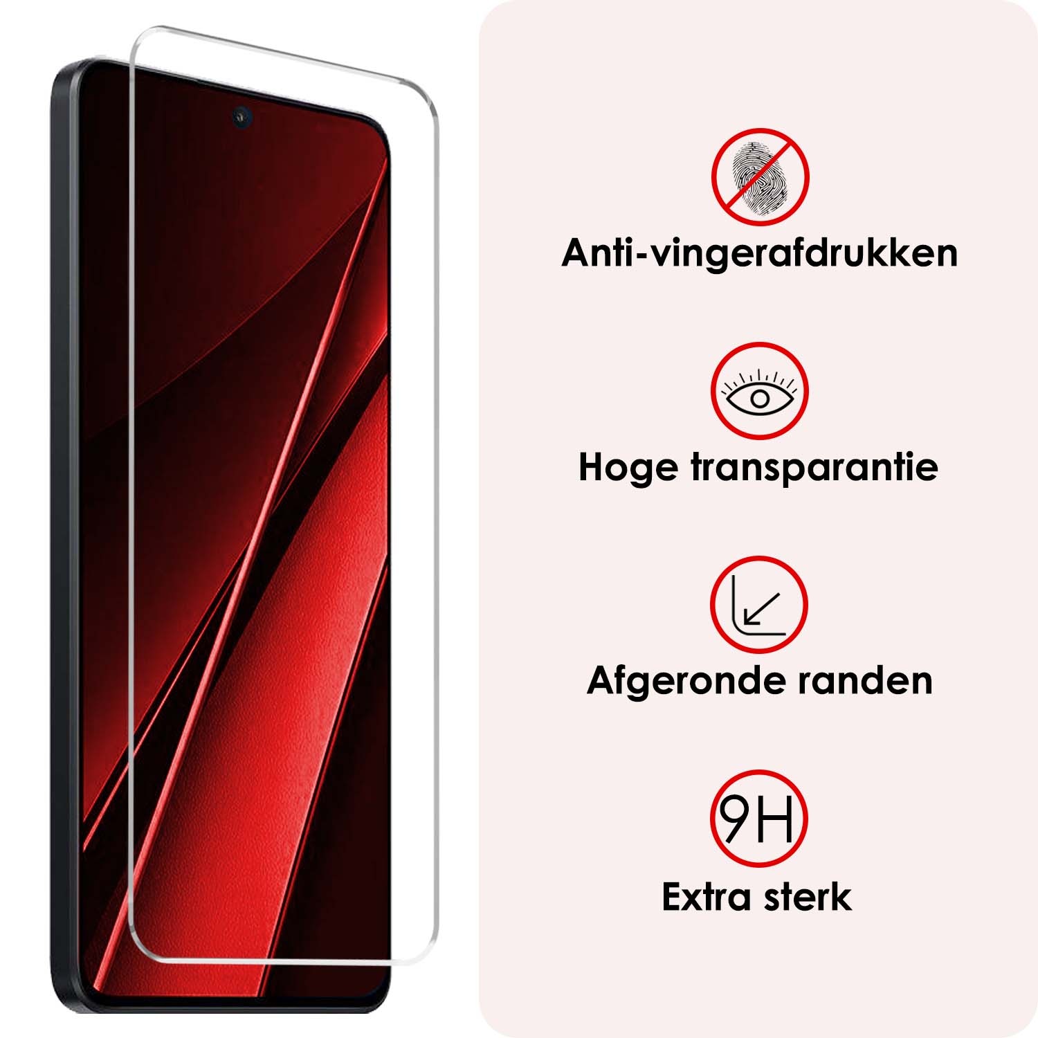 NoXx Hoes Geschikt voor Xiaomi Poco X6 Pro 5G Hoesje Siliconen Cover Shock Proof Back Case Shockproof Hoes Met Screenprotector - Transparant