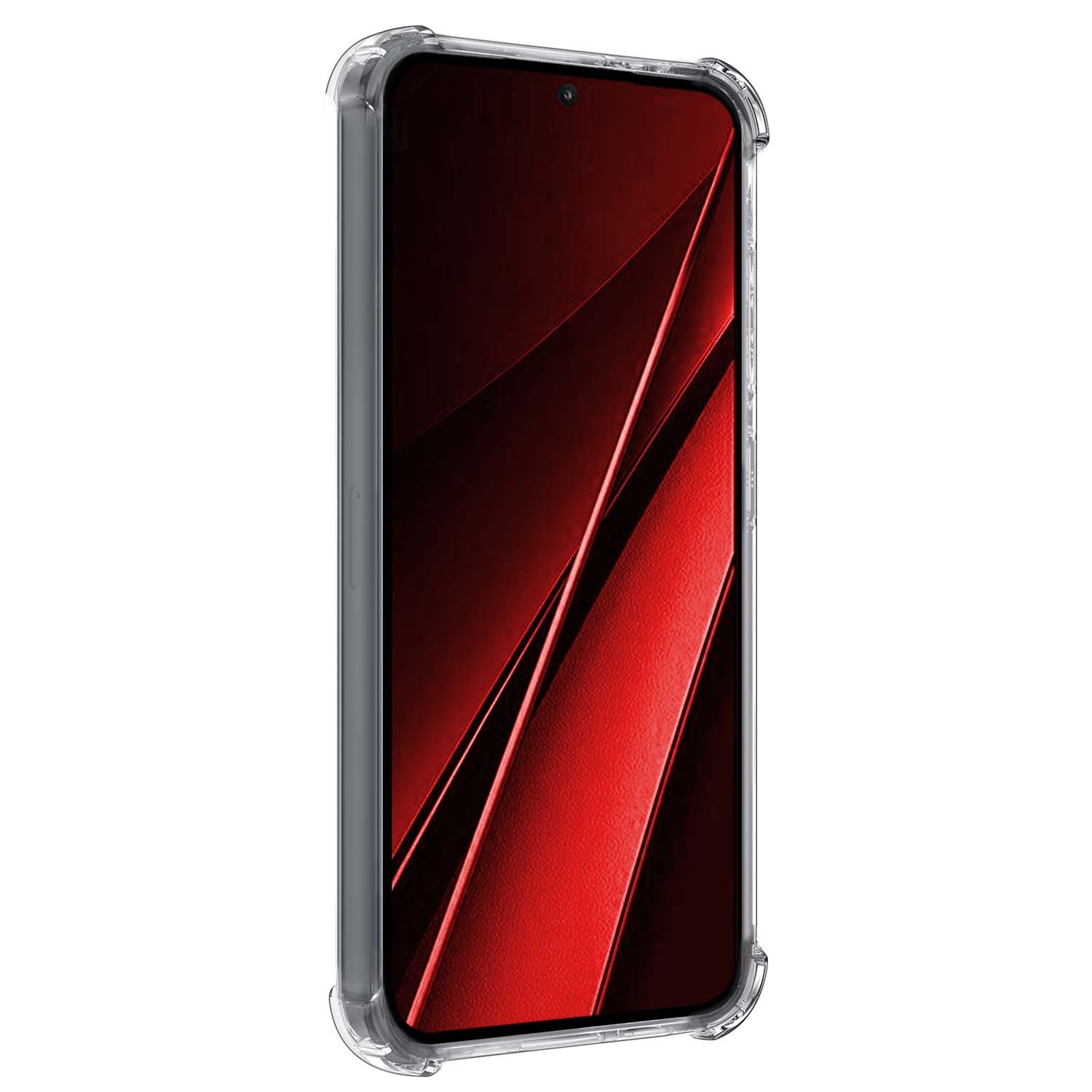 NoXx Hoes Geschikt voor Xiaomi Poco X6 Pro 5G Hoesje Siliconen Cover Shock Proof Back Case Shockproof Hoes Met 2x Screenprotector - Transparant