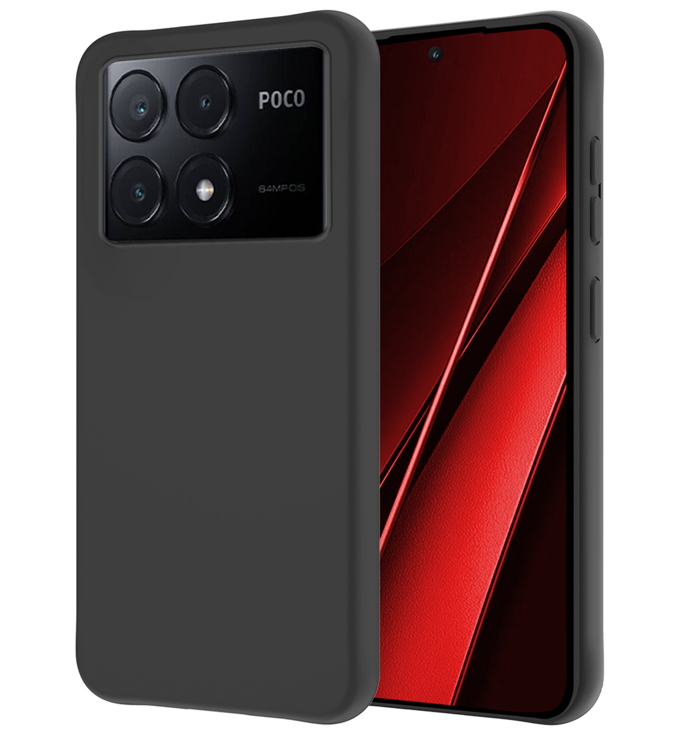 NoXx Hoes Geschikt voor Xiaomi Poco X6 Pro 5G Hoesje Cover Siliconen Back Case Hoes - Zwart