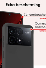 NoXx Hoes Geschikt voor Xiaomi Poco X6 Pro 5G Hoesje Cover Siliconen Back Case Hoes - Zwart